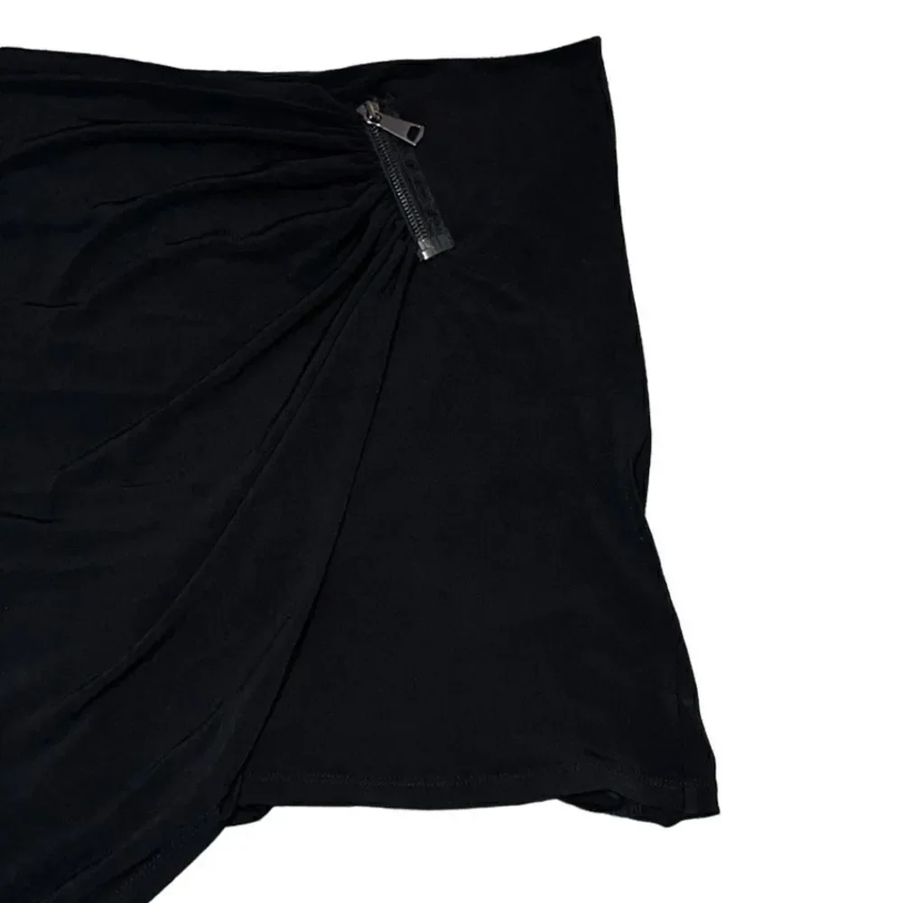 NY&Co X Gabrielle Union Draped Zipper Detail Mini Skirt